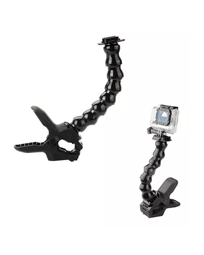 Abrazadera Pinza Jaws Clamp Cuello Flexible Para Gopro Sjcam