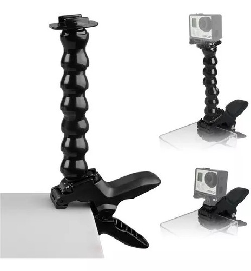 Abrazadera Pinza Jaws Clamp Cuello Flexible Para Gopro Sjcam