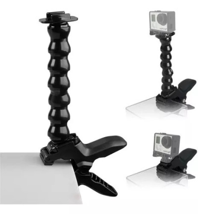 Abrazadera Pinza Jaws Clamp Cuello Flexible Para Gopro Sjcam
