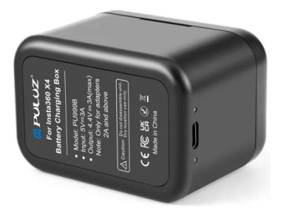 Cargador Dual Para Bateria Insta 360 X4 Almacena 2 Microsd