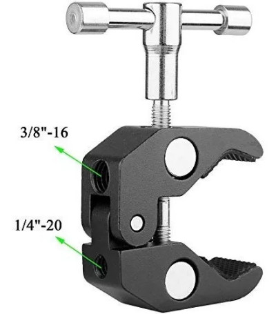 Mini Clamp Prenza Ajustable Con Rosca De 1/4 O 3/8