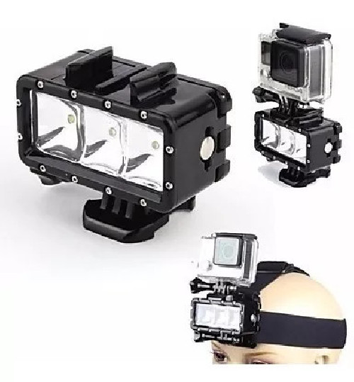 Luz Led Video Light Sumergible Para Gopro Sjcam