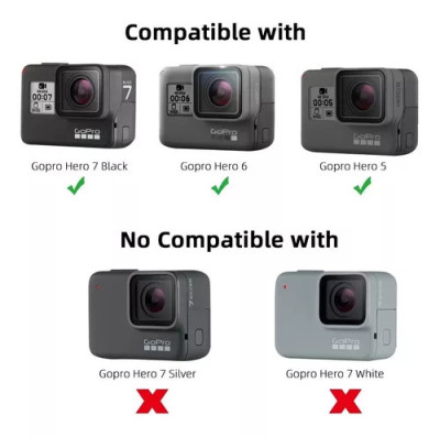 Vidrio Templado Protector Para Cámara Gopro Hero 5 6 7 Black