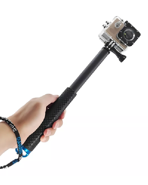Palo extensor con monopié Pau Selfie, para GoPro Sjcam Eken, 93 cm
